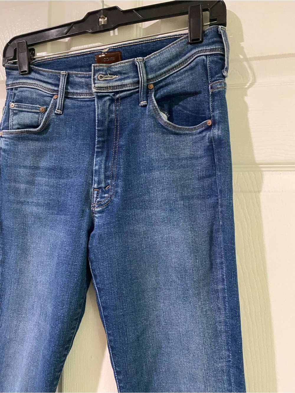 Mother The Cruiser Sneak Fray Jeans Hike Hike Baby Size 27 Flare Preppy 70s - Picture 6 of 16
